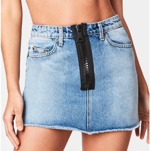 Carmar denim skirt with zipper